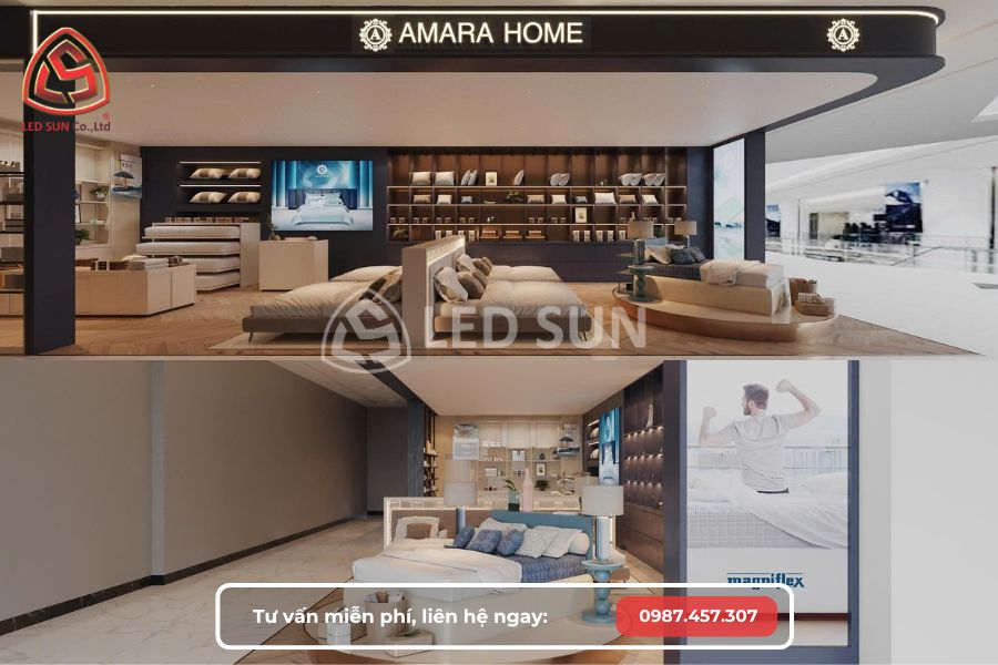Hình ảnh thiết kế showroom Amara tại TTTM Thiso Mall
