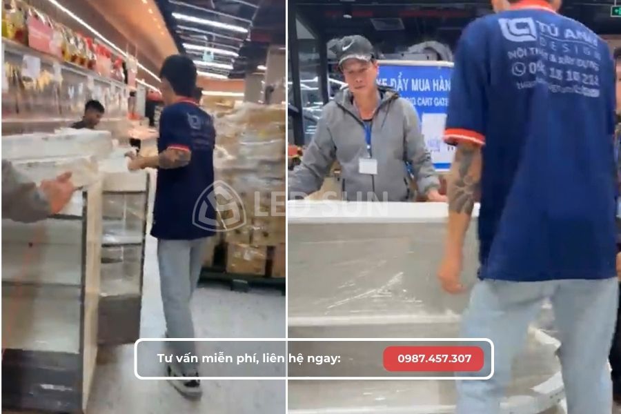 thi công gian hàng trong trung tâm thương mại