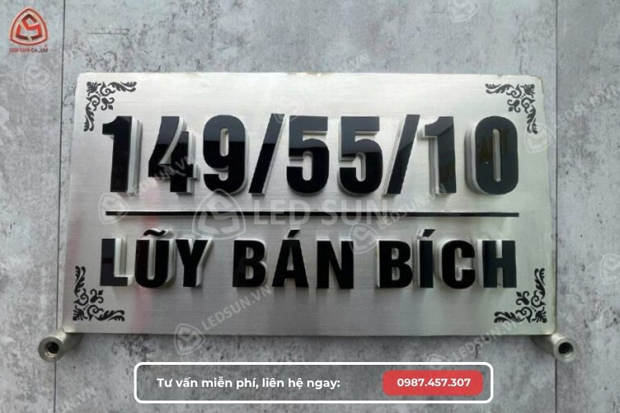 Các yếu tố ảnh hưởng đến chi phí làm biển số nhà Quận Bình Thạnh