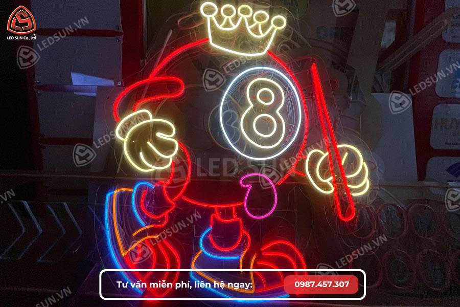 Chi tiết bảng hiệu LED neon dẻo uốn chữ, thiết kế linh hoạt, chống nước tốt phù hợp làm bảng hiệu LED neon ngoài trời