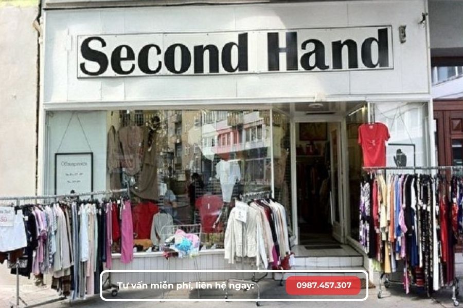 bảng hiệu shop quần áo second hand