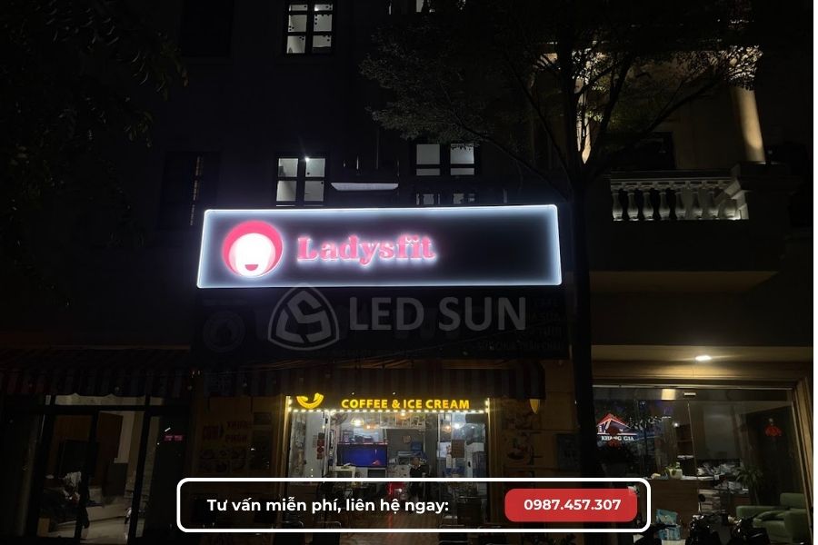 bảng hiệu alu chữ nổi đèn led