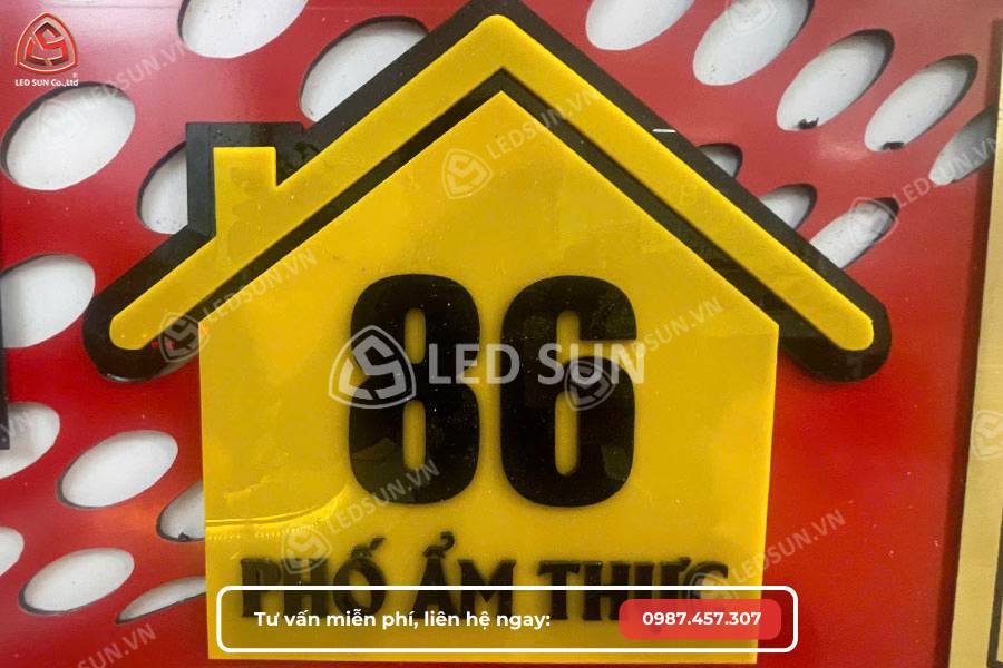 Mẫu biển số nhà Alu chữ nổi bền bỉ