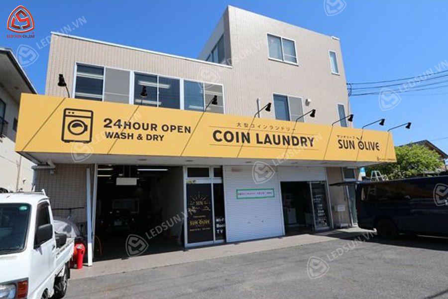 bảng hiệu giặt sấy