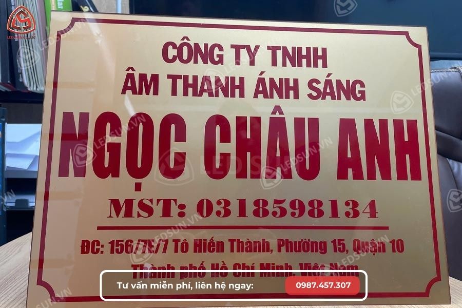 Làm bảng tên công ty quận Tân Phú