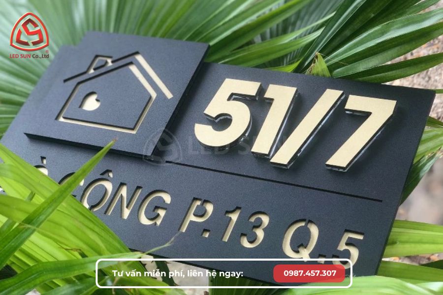 Biển số nhà alu chữ nổi