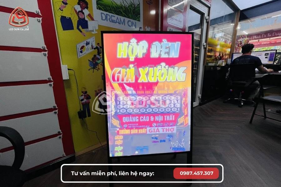 bảng đứng quảng cáo 2 mặt