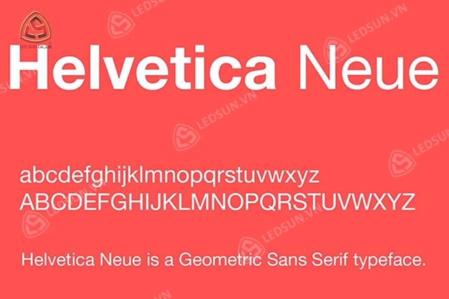 Font chữ quảng cáo Helvetica