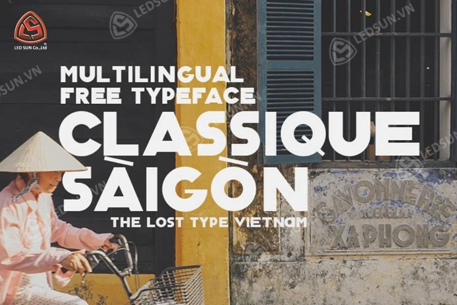 Font chữ làm bảng hiệu Classique Saigon Typeface