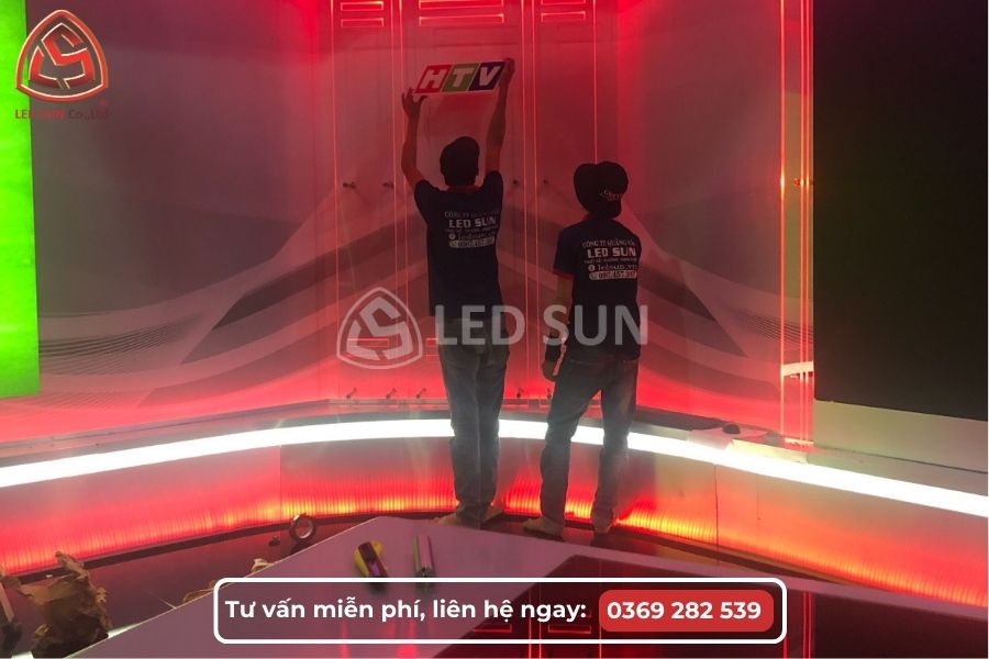 Quy trình lắp đặt màn hình LED độ nét cao tại trường quay HTV